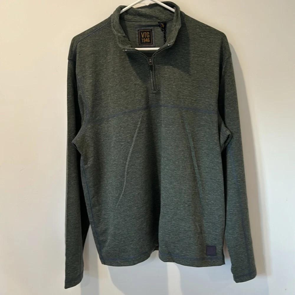 vintage 1946 Men's Heathered Stretch Rib Knit. Men’s Large